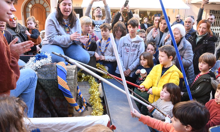 La cagada del tió de l'Agrupament Escolta ha tingut un vesant solidari