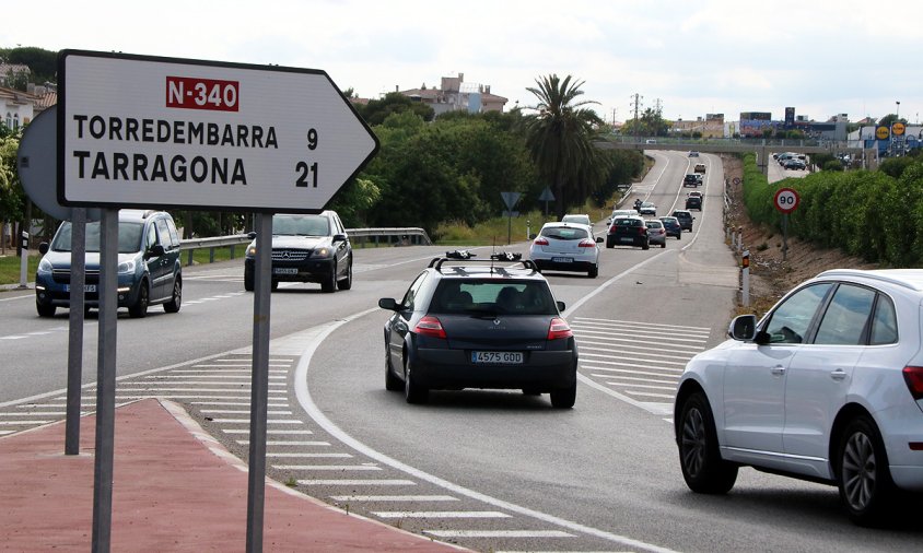 Imatge de l'N-340 a l'alçada de Roda de Berà