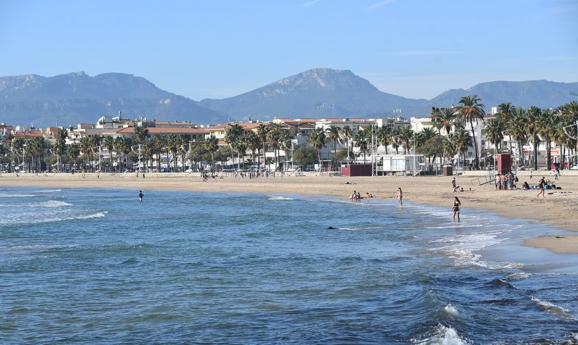 Platja del Regueral, aquest passat dissabte 31 de desembre a mig matí