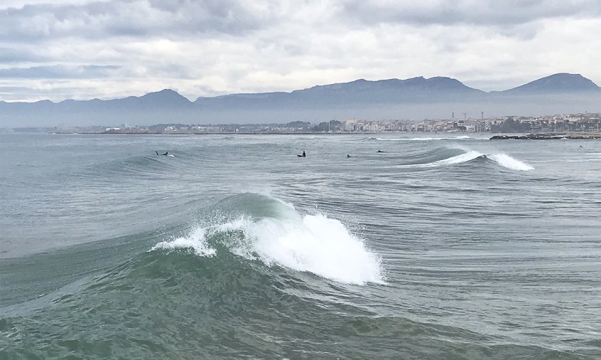 Onades al litoral del Cavet, ahir al matí