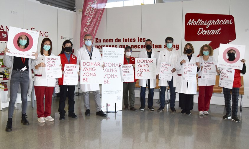 Personal sanitari de l'Hospital que s'ha afegit a la Marató de Donants de Sang de Catalunya