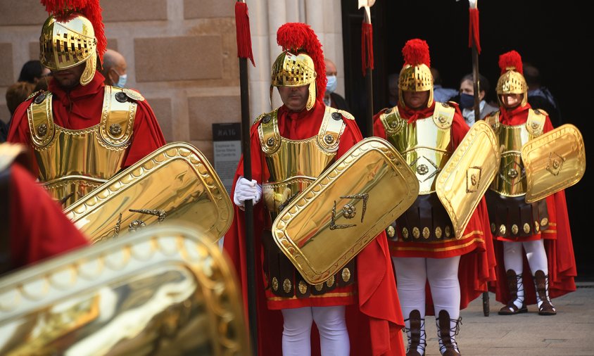 Armats de la Congregació de la Puríssima Sang, el Divendres Sant de l'any passat