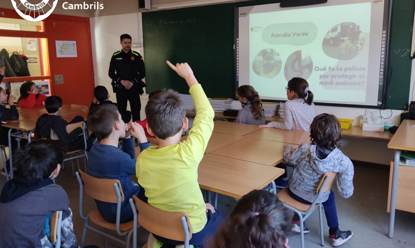 Imatge d'una de les sessions a l'escola Mas Clariana