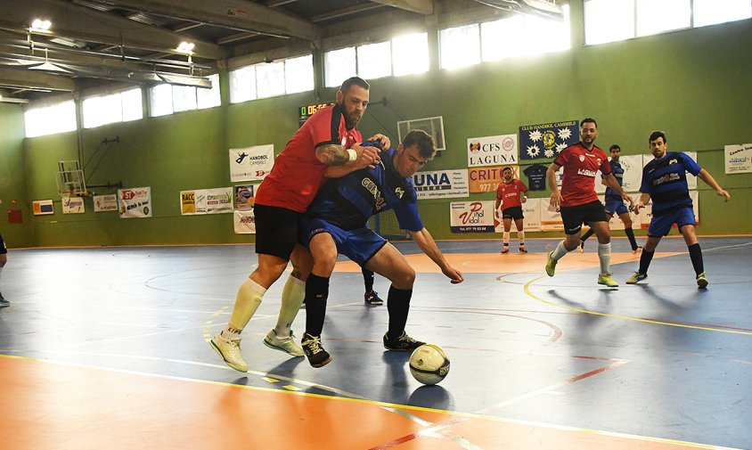 Imatge del partit disputat el dissabte a la tarda entre el Laguna i el Solsona