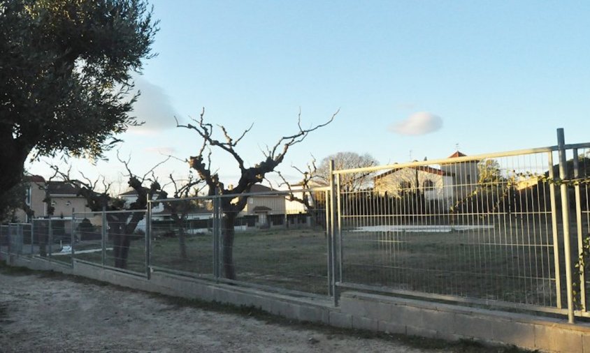 Aspecte del solar del carrer de Manuel Hidalgo on es volien ubicar els horts urbans