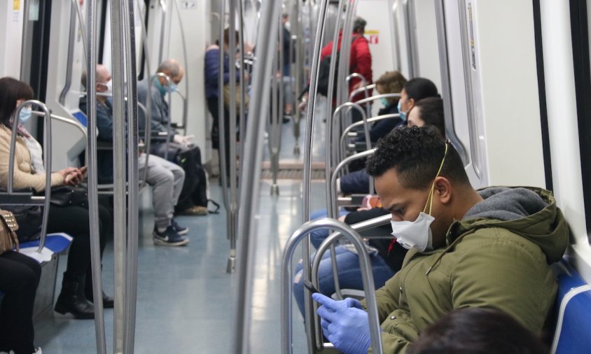 Imatge d'arxiu d'un vagó del metro de Barcelona