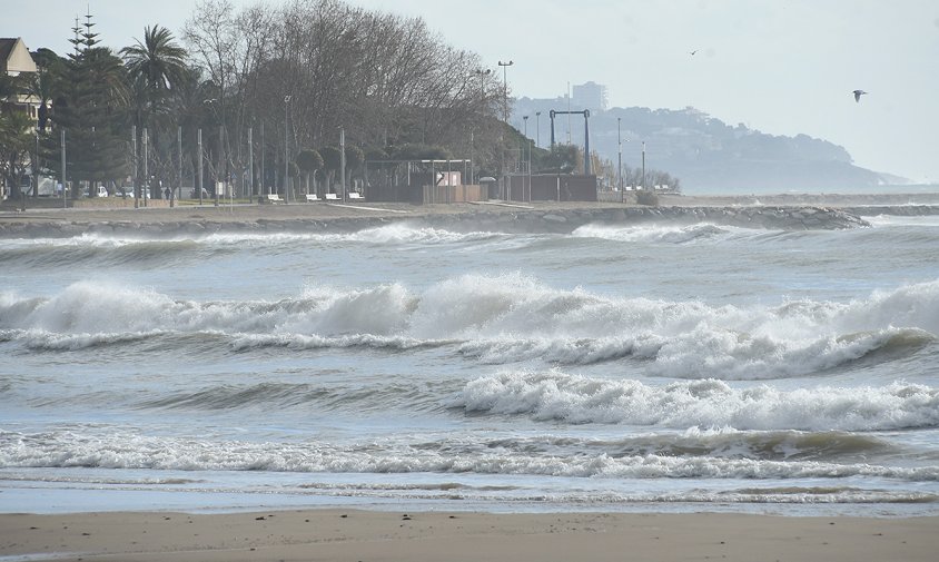 Imatge de la platja del regueral, ahir al matí