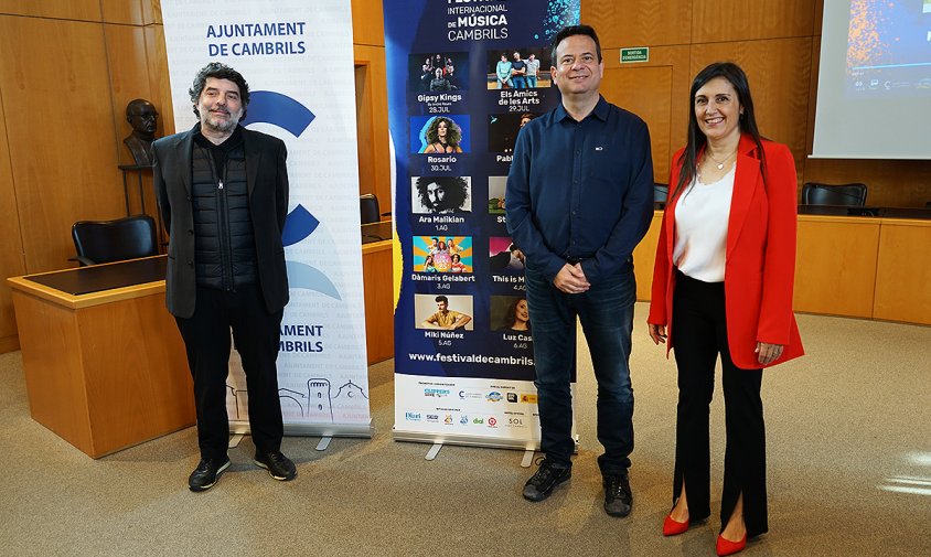 Juli Guiu, Oliver Klein i Yolanda Burgos, avui , a la presentació del Festival Internacional de Música