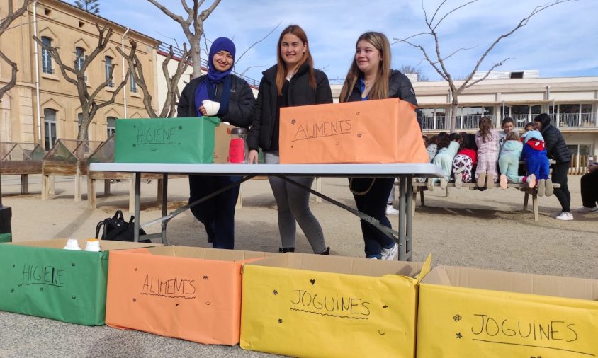 Imatge d'una de les activitats solidàries organitzades pels alumnes de quart d'ESO