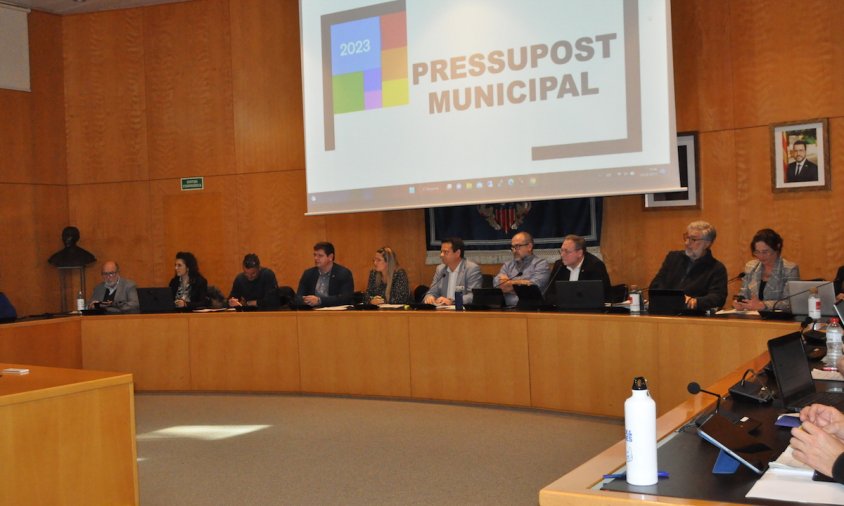Un moment de la sessió plenària del passat divendres en la què es va aprovar inicialment el pressupost municipal