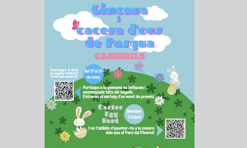 Cartell de la gimcana i la Cacera d'ous de Pasqua