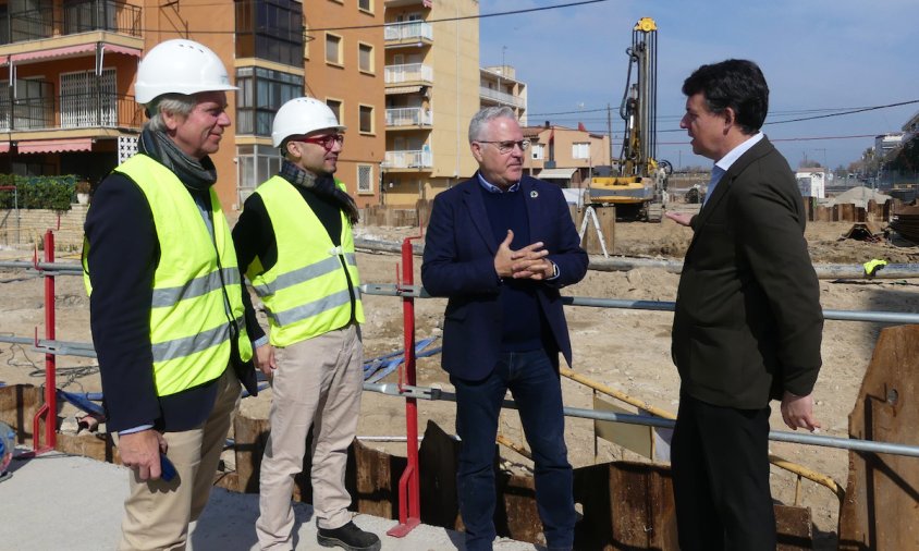 Imatge de la visita d'obres al barranc de Barenys de Salou