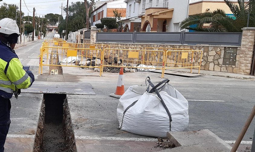 Imatge de les obres realitzades a la urbanització Cambrils Mediterrani