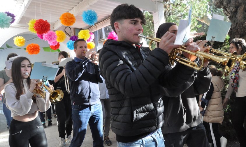 Imatge d'una de les actuacions, ahir a la tarda, a l'Escola Municipal de Música