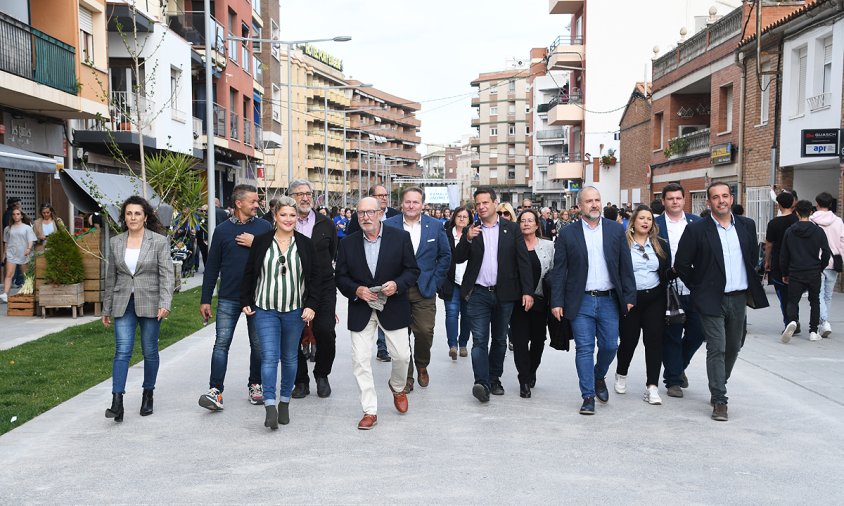 Les autoritats municipals van recórrer la remodelada Rambla de Jaume I, ahir al vespre