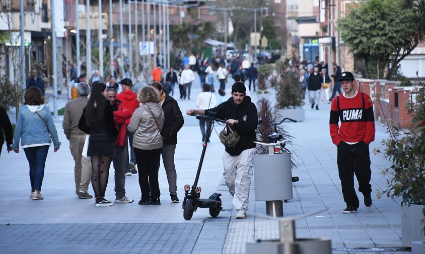 Ambient a la Rambla de Jaume I aquest passat diumenge 9 d'abril