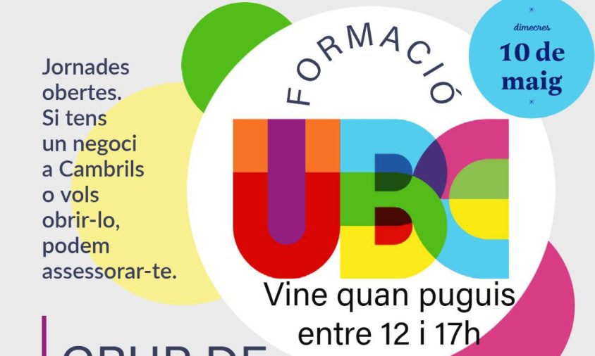 Cartell promocional del taller organitzat per l'UBC