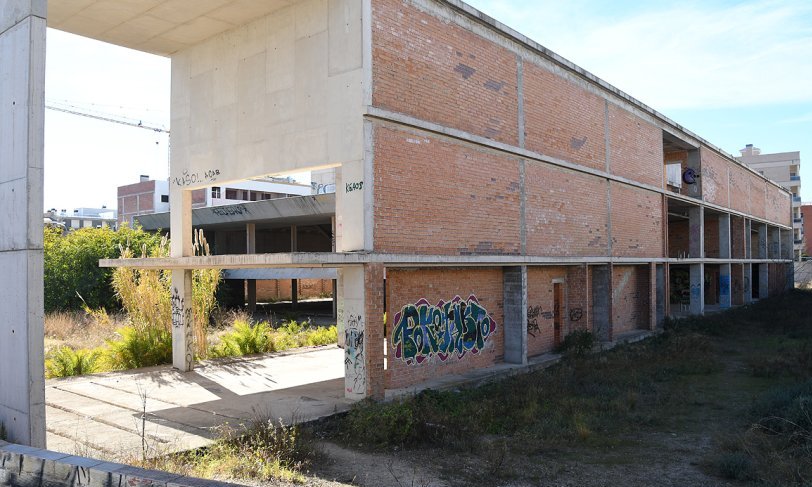 Aspecte de l'estructura del Teatre-Auditori l'any passat