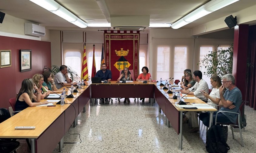 Imatge de la sessió plenària celebrada el 4 de juliol a l'Ajuntament de Vandellòs