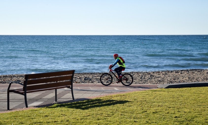 Imatge del carril bici al Passeig Marítim