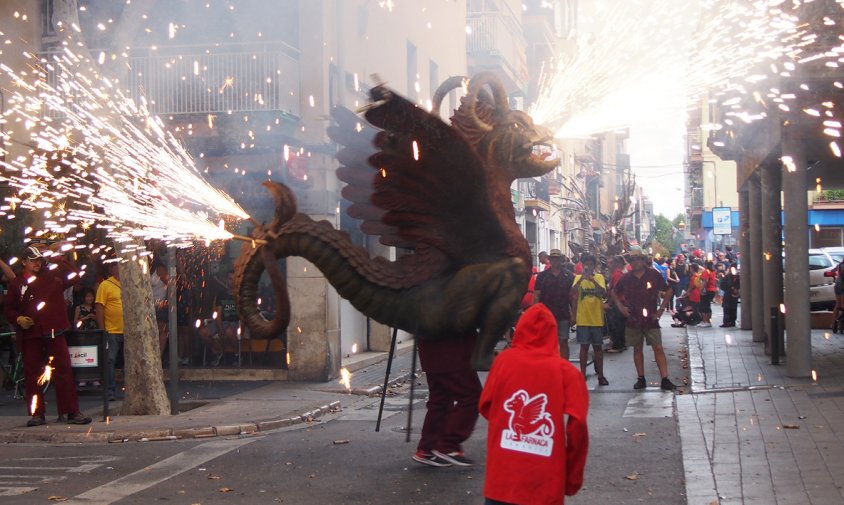 La Farnaca en una encesa de la cercavila a la Geltrú, aquest passat dissabte