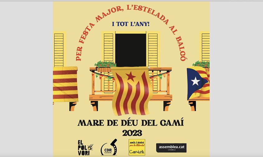 Cartell de la crida de les entitats independentistes a penjar les estelades al balcó