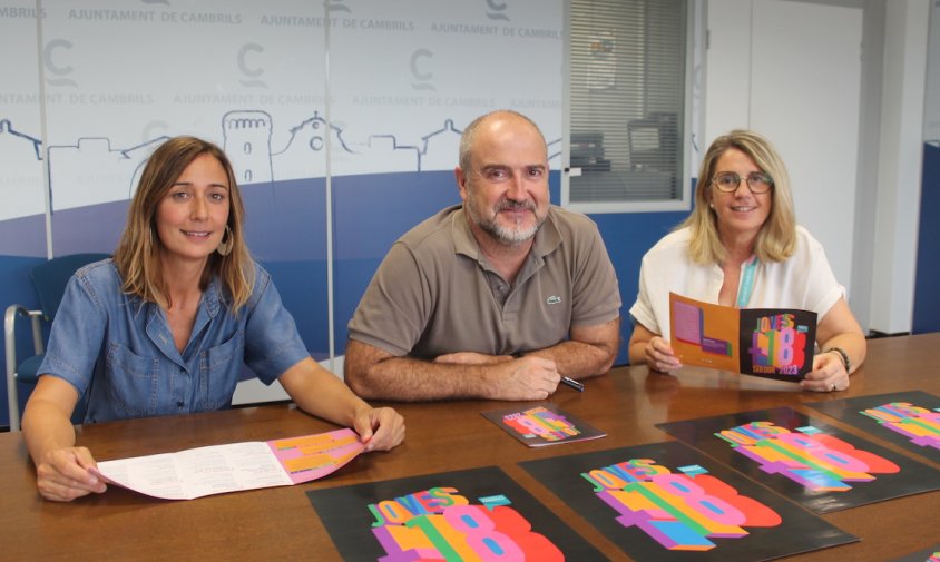 Alfredo Clúa, Laura Mellau i Alegria Rodríguez en la presentació de la programació