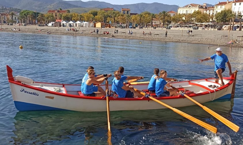 Vogadors cambrilencs durant la regata de Banyuls