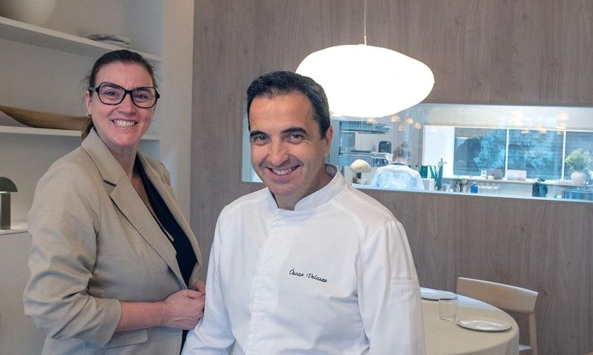 Montse Abellà i Óscar Velasco al seu nou restaurant VelascoAbellà