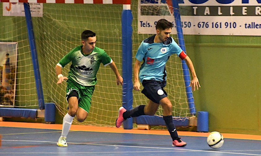 Imatge del partit de lliga entre el CFS Mediterrani i el Fraga Futsal