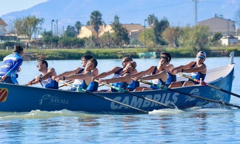 La tripulació Cadet Masculí competint a Deltebre