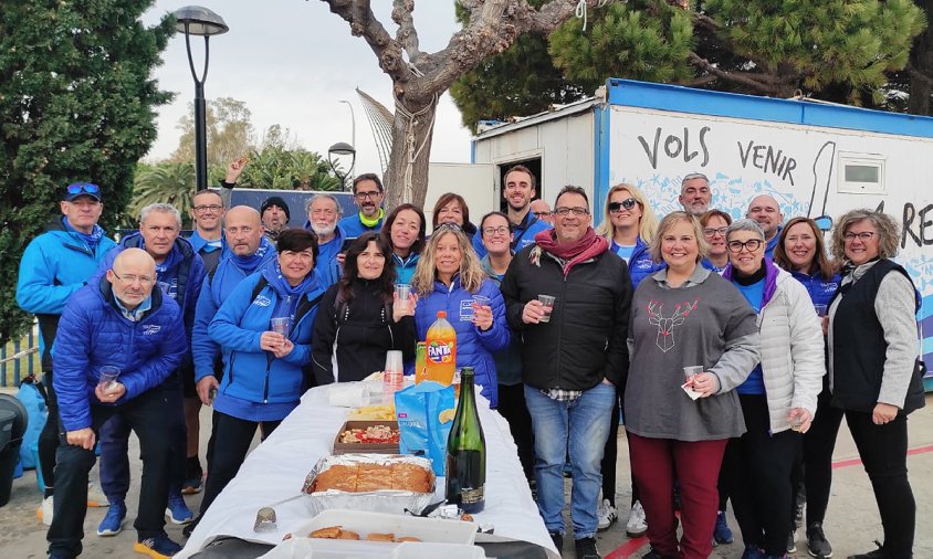 Després de la sortida en llaguts es va fer l'esmorzar i el brindis