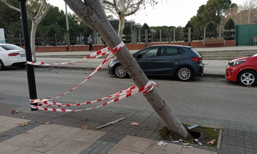 Lloc de l'accident a l'avinguda Mil·lenari