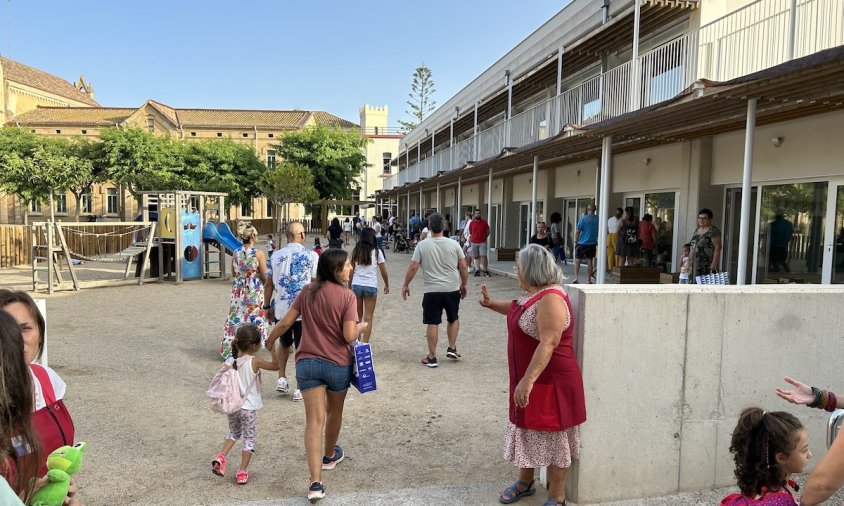 Imatge del dia de l'inici del curs escolar, el passat mes de setembre, a l'escola Cardenal Vidal i Barraquer