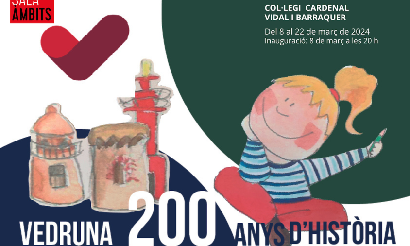 Cartell de l'exposició sobre els 200 anys d'història Vedruna