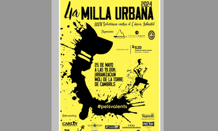 Cartell de la quarta edició de la milla urbana solidària