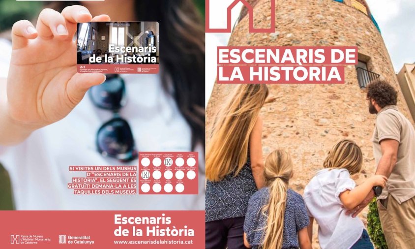 Imatge de la campanya del carnet de fidelització «Escenaris de la història»