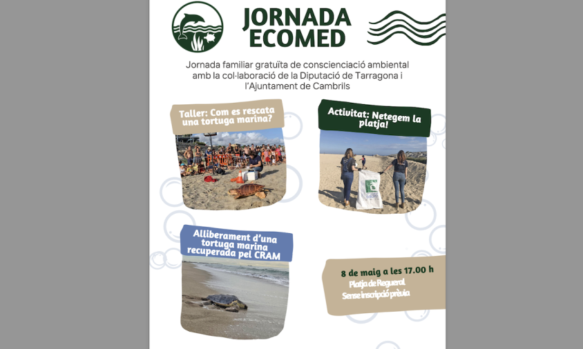 Cartell de la jornada que tindrà lloc aquesta tarda a la platja del Regueral