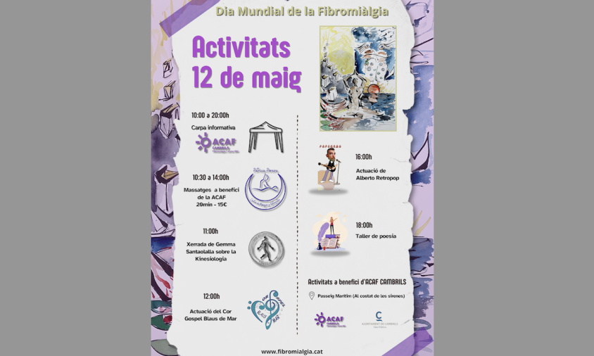 Cartell d'activitats del Dia Mundial de la Fibromiàlgia