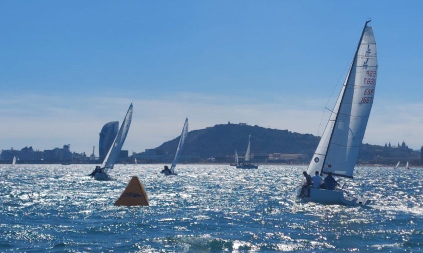 Un moment de la regata disputada en aigües de Barcelona