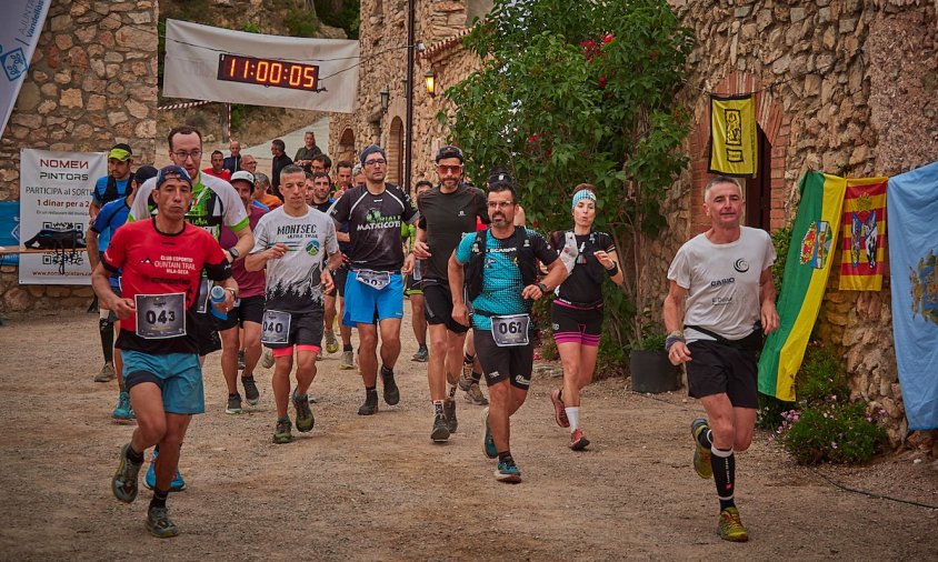 Un moment de la cursa a la Masia de Castelló