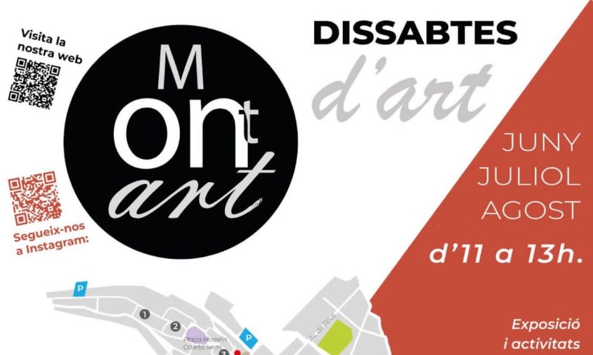 Cartell de la iniciativa artística "Dissabtes d'Art"