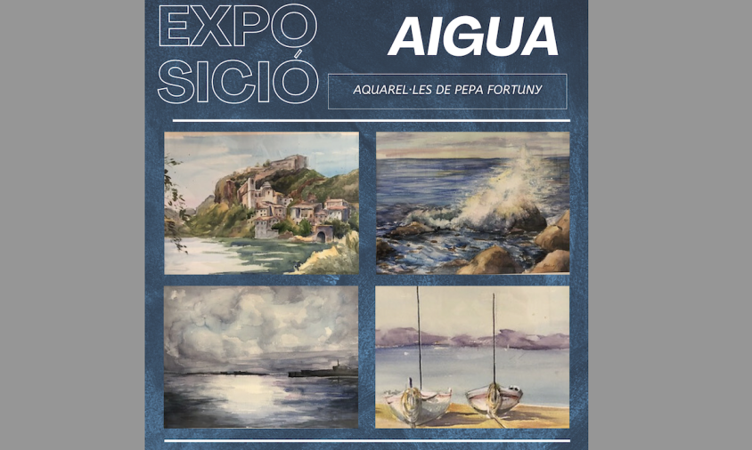 Cartell de l'exposició d'aquarel·les de Pepa Fortuny