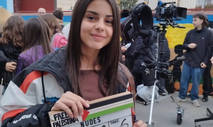 Jasmine Serra Garcia durant el rodatge de la sèrie Nudes