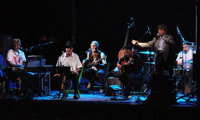 Quico el Cèlio, el Noi i el Mut de Ferreries només van poder interpretar una cançó en el concert d'ahir a la nit al parc del Pinaret