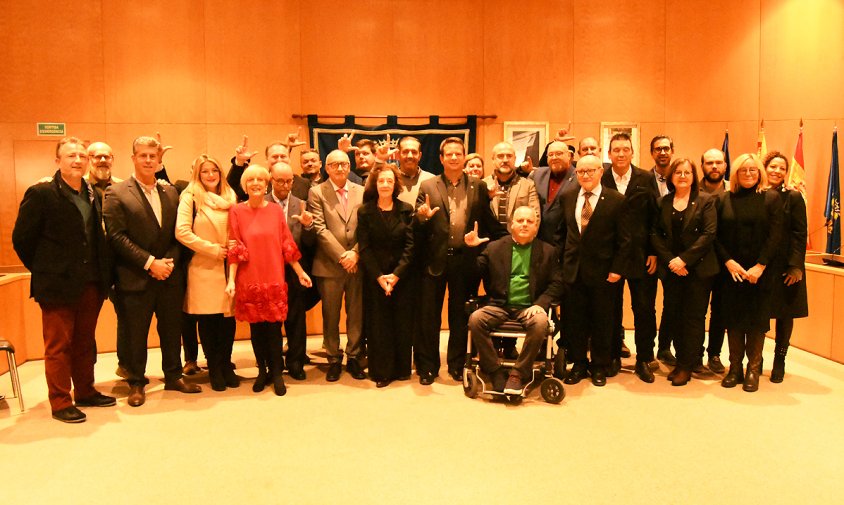 Foto de grup dels homenatjats i distingits en l'edició de 2022