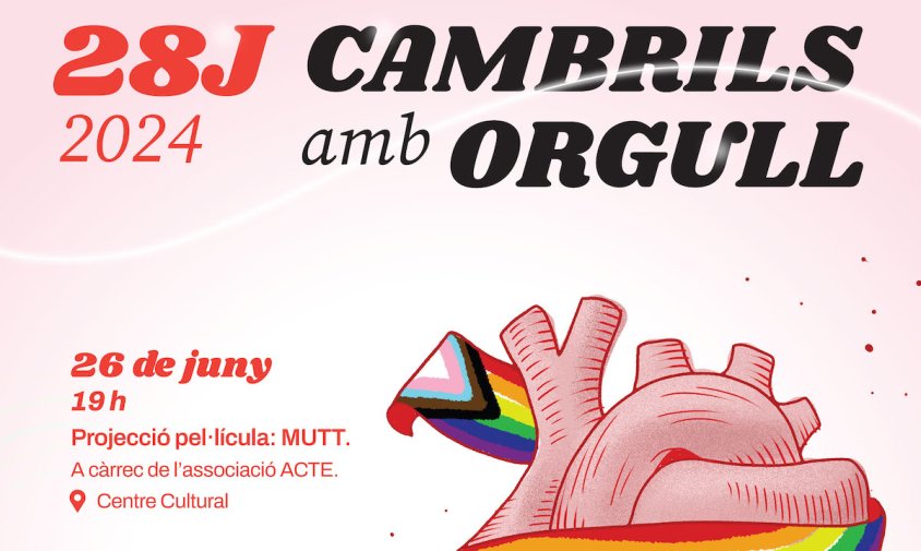 Cartell del programa d'activitats per commemorar el Dia Internacional de l’Orgull LGBTI+