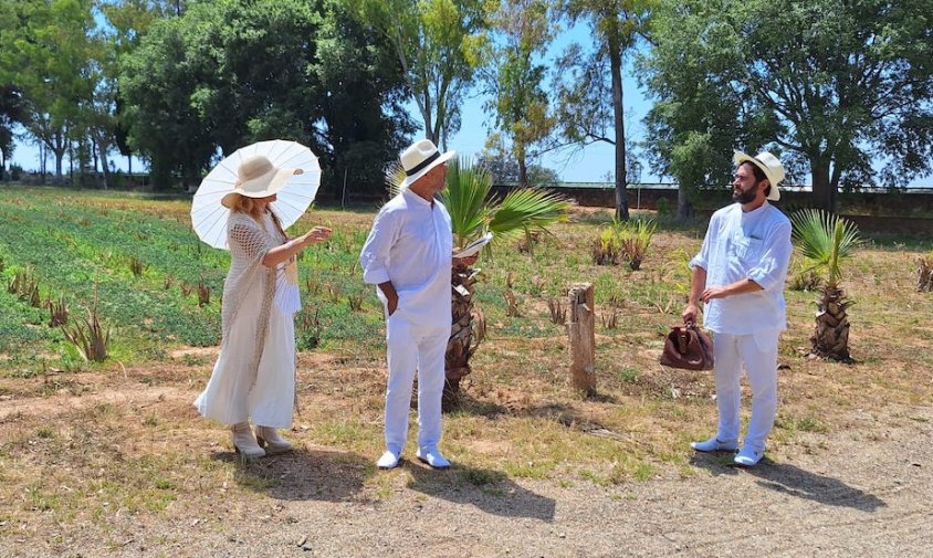 Un moment d'una de les teatralitzacions que es van fer al Parc Samà aquest passat cap de setmana