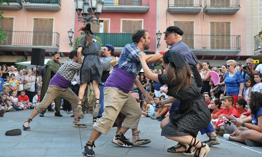 Un moment de la representació del ball parlat de Vileros i Mariners, el passat dissabte a la tarda