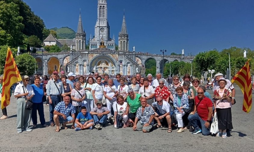 Foto de grup dels peregrins al Santuari de Lourdes